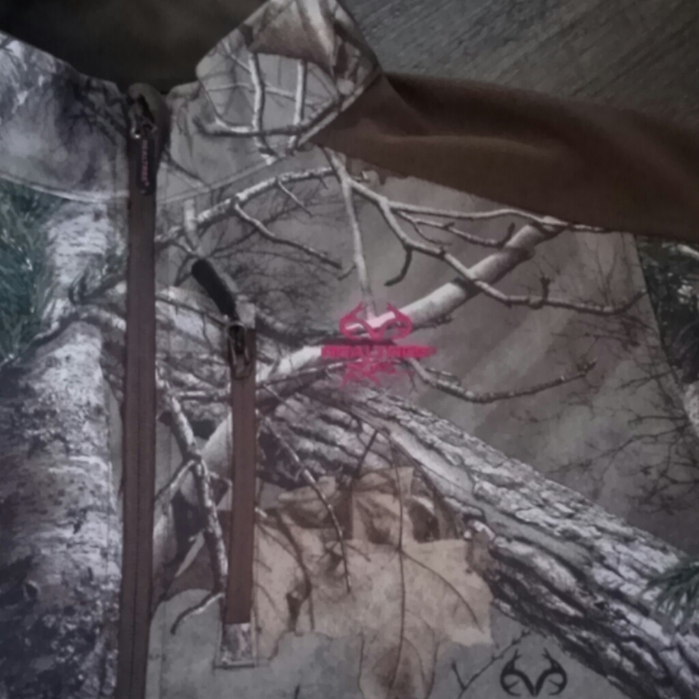 Realtree softshell ladies coat full zip Sz L 12/14